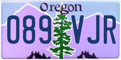 OR license plate 089VJR