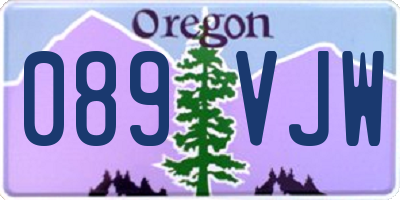 OR license plate 089VJW