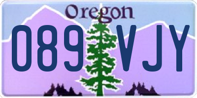 OR license plate 089VJY