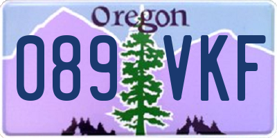 OR license plate 089VKF