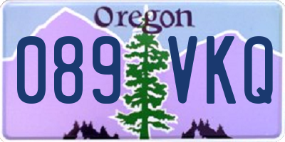 OR license plate 089VKQ