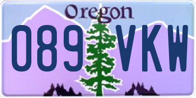 OR license plate 089VKW
