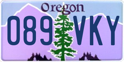 OR license plate 089VKY