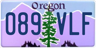 OR license plate 089VLF