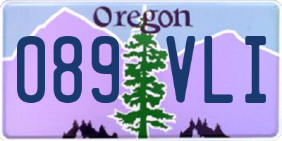 OR license plate 089VLI