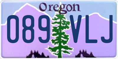 OR license plate 089VLJ