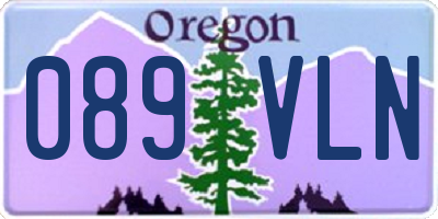 OR license plate 089VLN