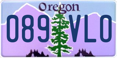 OR license plate 089VLO