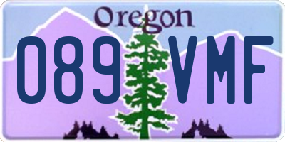 OR license plate 089VMF