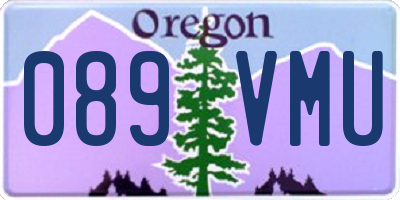 OR license plate 089VMU
