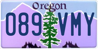 OR license plate 089VMY
