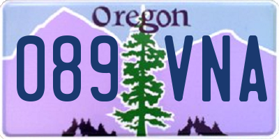 OR license plate 089VNA