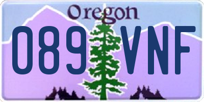 OR license plate 089VNF