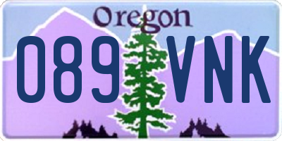 OR license plate 089VNK