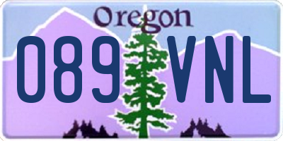 OR license plate 089VNL