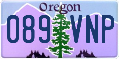 OR license plate 089VNP