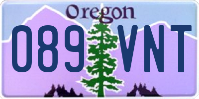 OR license plate 089VNT