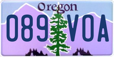 OR license plate 089VOA