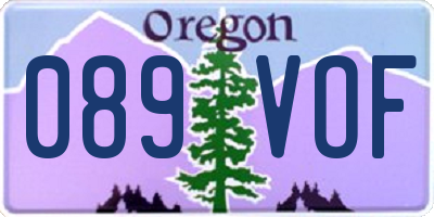 OR license plate 089VOF