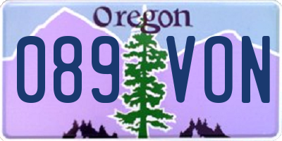 OR license plate 089VON