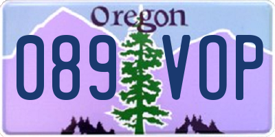 OR license plate 089VOP