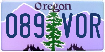 OR license plate 089VOR