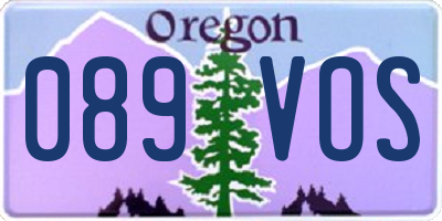 OR license plate 089VOS