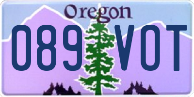 OR license plate 089VOT