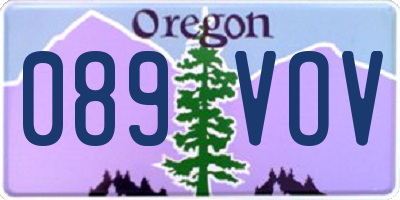 OR license plate 089VOV