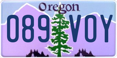 OR license plate 089VOY