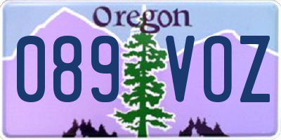 OR license plate 089VOZ