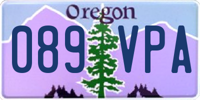 OR license plate 089VPA