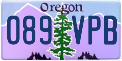 OR license plate 089VPB