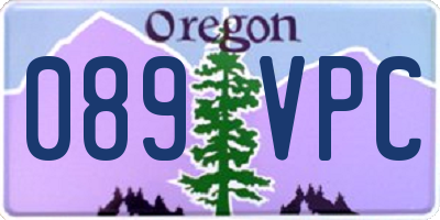 OR license plate 089VPC