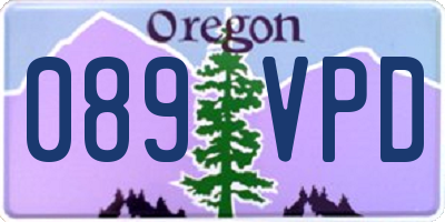 OR license plate 089VPD