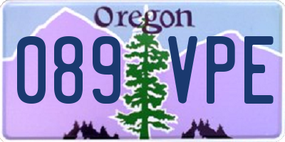 OR license plate 089VPE