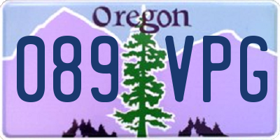OR license plate 089VPG