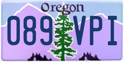 OR license plate 089VPI