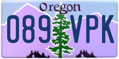 OR license plate 089VPK