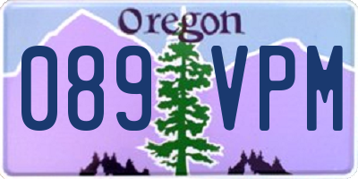 OR license plate 089VPM