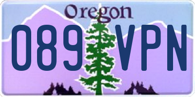 OR license plate 089VPN