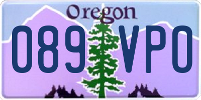 OR license plate 089VPO