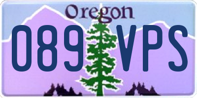 OR license plate 089VPS