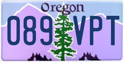 OR license plate 089VPT