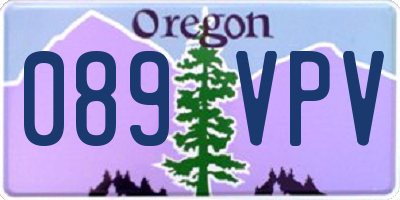 OR license plate 089VPV