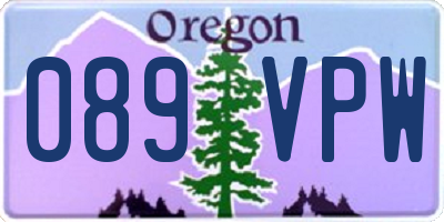 OR license plate 089VPW