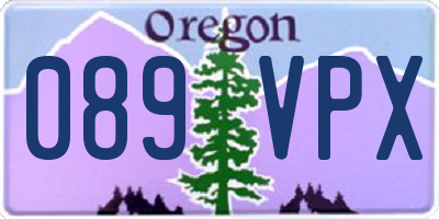 OR license plate 089VPX