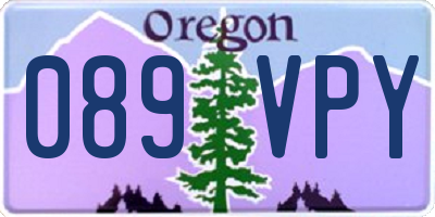OR license plate 089VPY
