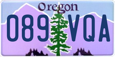 OR license plate 089VQA