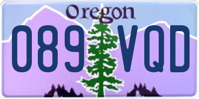 OR license plate 089VQD